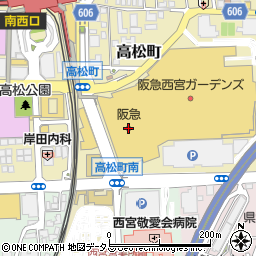 阪急百貨店　西宮阪急周辺の地図