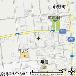 静岡県浜松市中央区市野町2423周辺の地図