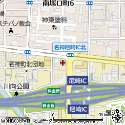 ビッグボーイ尼崎名神店周辺の地図
