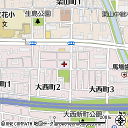 兵庫県尼崎市大西町2丁目12周辺の地図