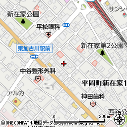 兵庫県加古川市平岡町新在家2丁目268周辺の地図