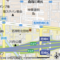 日産大阪販売阪神店周辺の地図