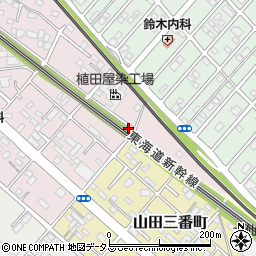 愛知県豊橋市牧野町梅鉢周辺の地図