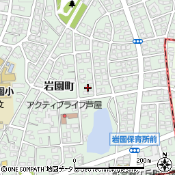 兵庫県芦屋市岩園町13-24周辺の地図