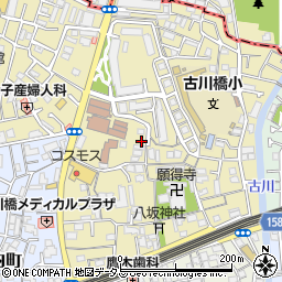 大阪府門真市御堂町周辺の地図