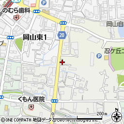 大阪府四條畷市岡山88周辺の地図
