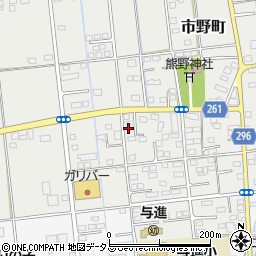 静岡県浜松市中央区市野町2424周辺の地図