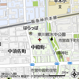 兵庫県西宮市中殿町5周辺の地図