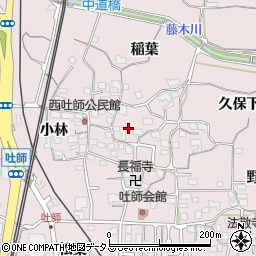 京都府木津川市吐師西垣内周辺の地図