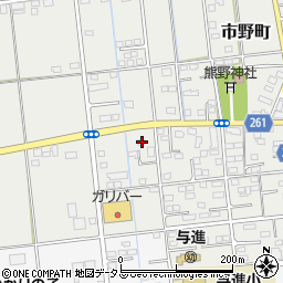 静岡県浜松市中央区市野町2427周辺の地図