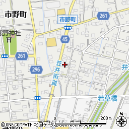 静岡県浜松市中央区市野町1566周辺の地図