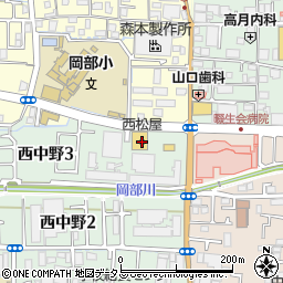 西松屋四條畷忍ヶ丘店周辺の地図