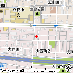 兵庫県尼崎市大西町2丁目16-41周辺の地図