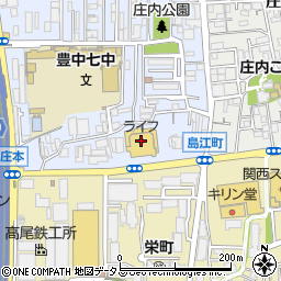 ライフ庄内店周辺の地図