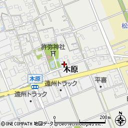 静岡県袋井市木原279周辺の地図