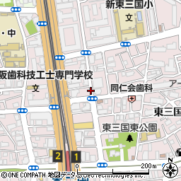 大阪府大阪市淀川区東三国周辺の地図