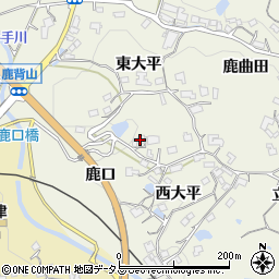 京都府木津川市鹿背山西大平59周辺の地図