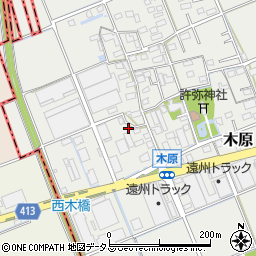 静岡県袋井市木原13周辺の地図