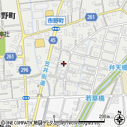 静岡県浜松市中央区市野町1529周辺の地図