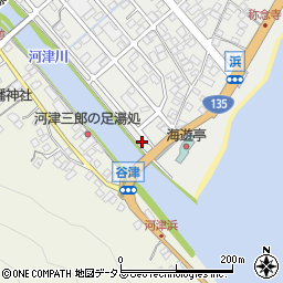 河津川河口公衆トイレ周辺の地図