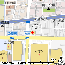 洋服の青山尼崎下坂部店周辺の地図