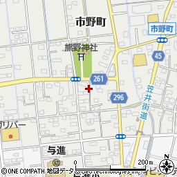 静岡県浜松市中央区市野町2380周辺の地図