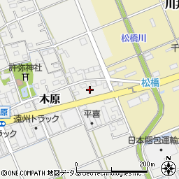 静岡県袋井市木原460周辺の地図