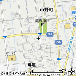 静岡県浜松市中央区市野町2383周辺の地図