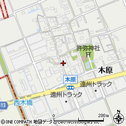 静岡県袋井市木原9周辺の地図