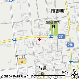静岡県浜松市中央区市野町2422周辺の地図