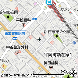 兵庫県加古川市平岡町新在家2丁目267周辺の地図