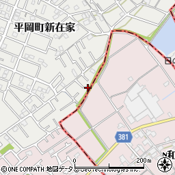 兵庫県加古川市平岡町新在家2012-13周辺の地図