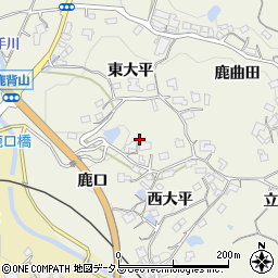 京都府木津川市鹿背山西大平64周辺の地図