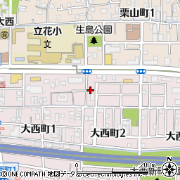 兵庫県尼崎市大西町2丁目16-5周辺の地図