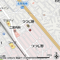 兵庫県加古川市平岡町つつじ野1-22周辺の地図