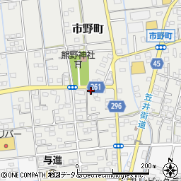 静岡県浜松市中央区市野町2331周辺の地図