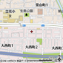 兵庫県尼崎市大西町2丁目14周辺の地図