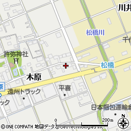 静岡県袋井市木原459周辺の地図