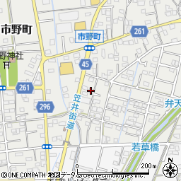 静岡県浜松市中央区市野町1558周辺の地図