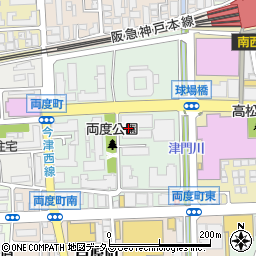 兵庫県西宮市両度町周辺の地図