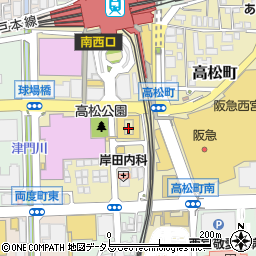 ローソン西宮高松町店周辺の地図