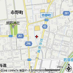 静岡県浜松市中央区市野町1613周辺の地図