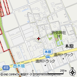 静岡県袋井市木原56周辺の地図