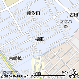 愛知県豊橋市牟呂町松東周辺の地図