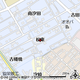 愛知県豊橋市牟呂町（松東）周辺の地図