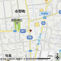 静岡県浜松市中央区市野町1622周辺の地図
