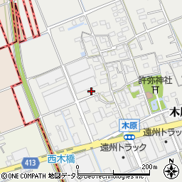 静岡県袋井市木原53周辺の地図