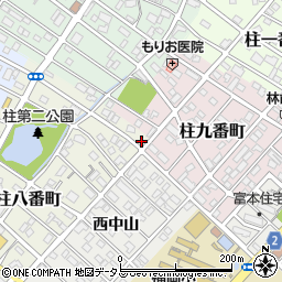 愛知県豊橋市柱八番町1周辺の地図