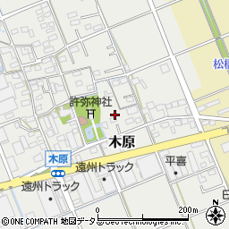 静岡県袋井市木原276周辺の地図