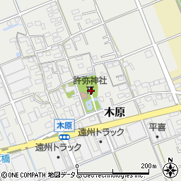 静岡県袋井市木原278周辺の地図